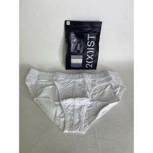 2xist Pima Cotton Bikini Brief White Underwear Mens Size L